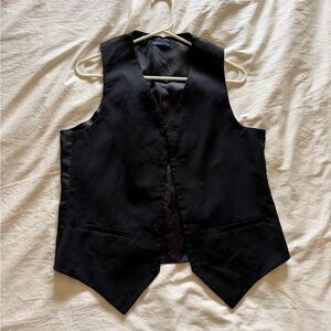 Black Wool Vest